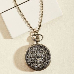 Turn Back Time Necklace Gold Antiqued, ModCloth